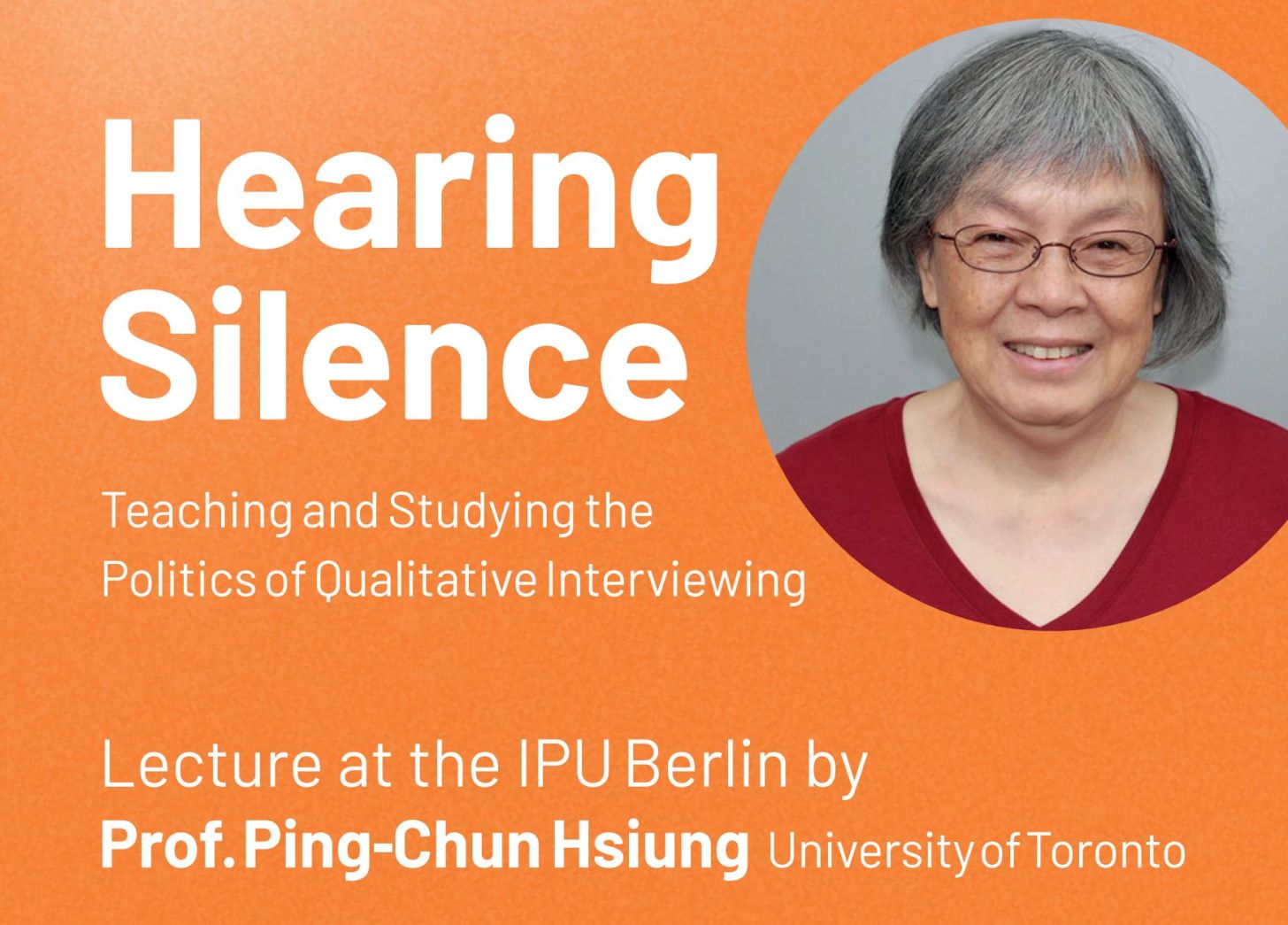 Poster Lecture 'Hearing Silence' by Ping-Chun Hsiung