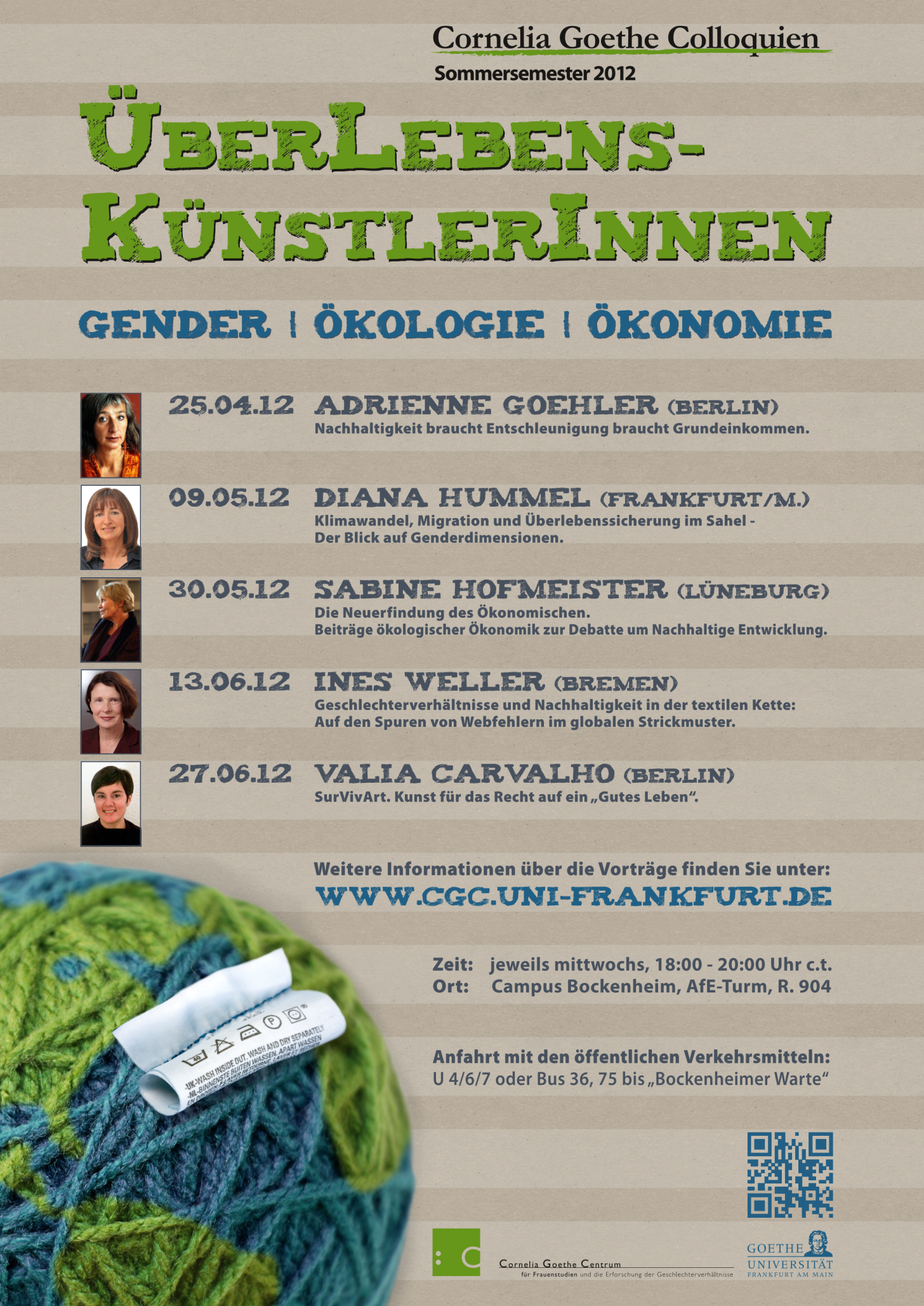 Plakat für das CGColoquium im Sommersemester 2012